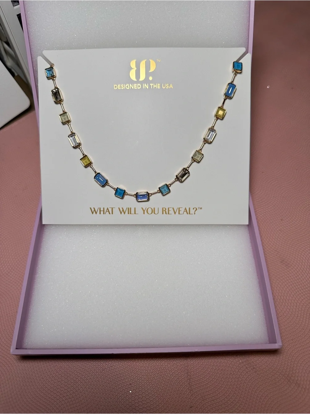Bomb Party Jewel Candy Necklace. Gold Plating